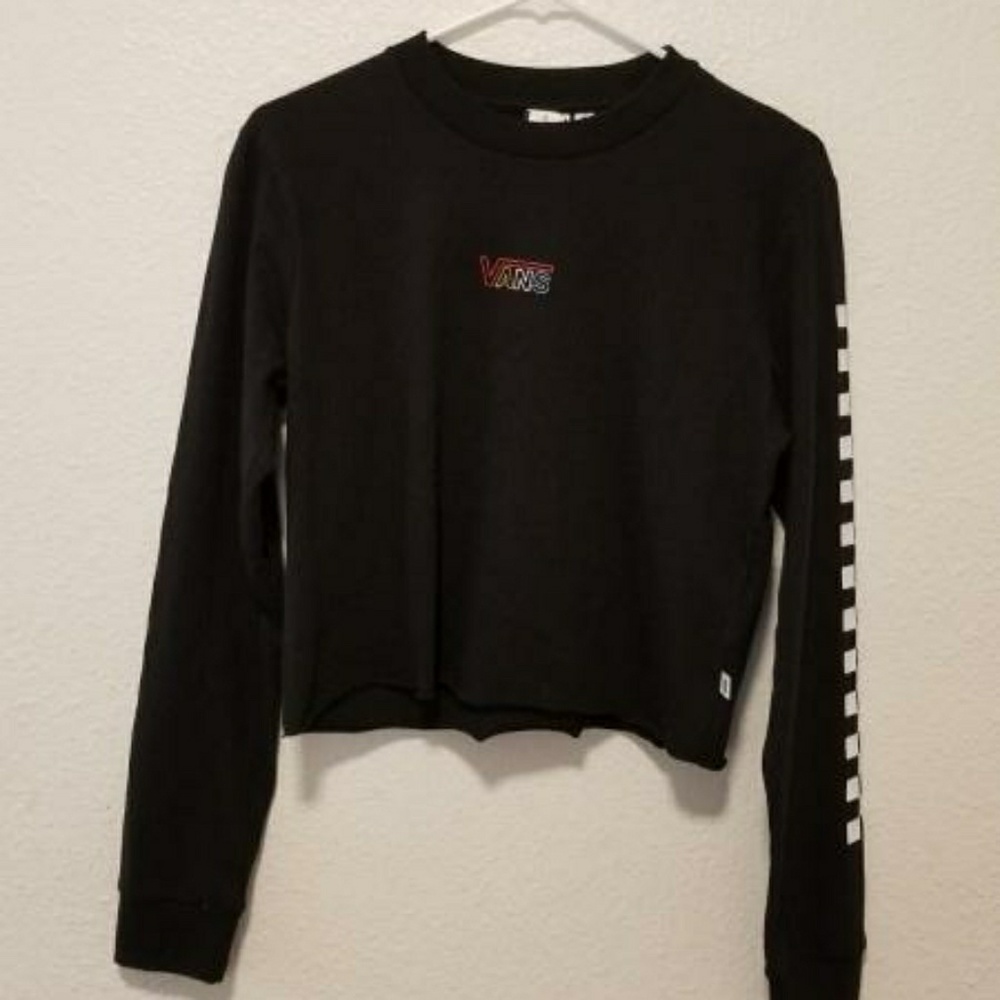 VANS cropped logo long sleeve